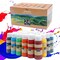 24 Basic Colors Acrylic Art Paint Set - 59ml / 2oz Bottles for Painting on Canvas, Rocks, Stones, Wood, and Fabric - Professional Art Supplies for Artists, Students, Beginners, and Adults